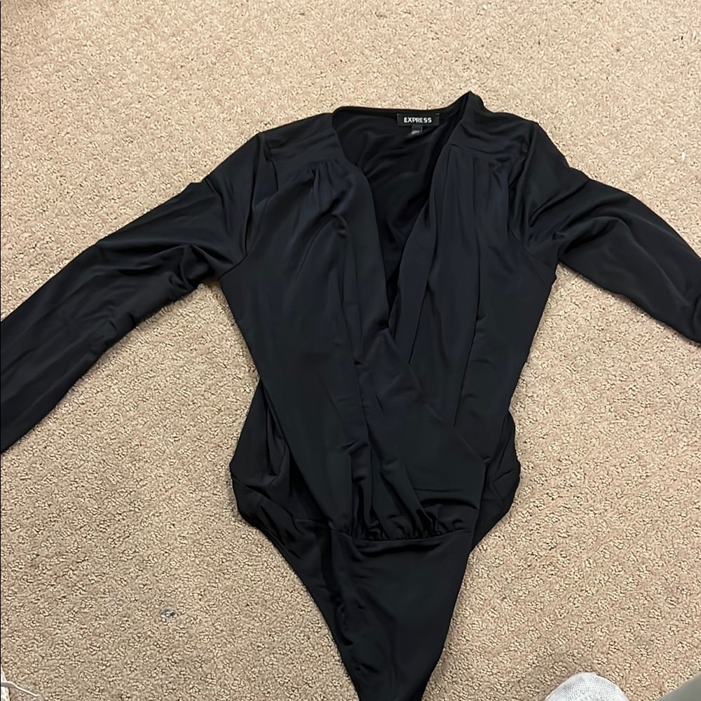 Black Long-Sleeve Bodysuit